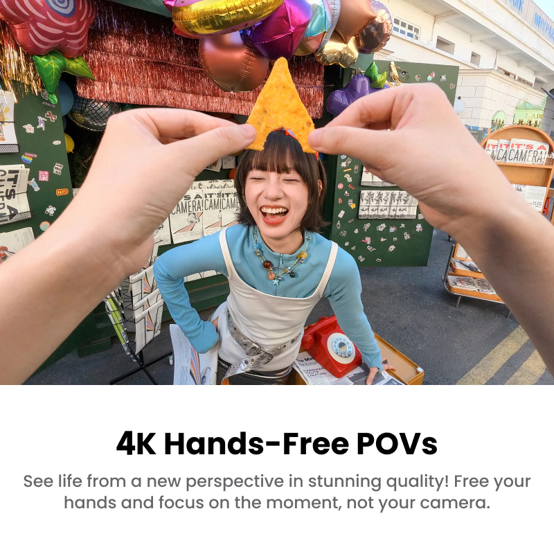 Insta360 GO 3S Retro Bundle รุ่นพิเศษ 128GB สีแดง - กล้อง Vlogging 4K ขนาดเล็ก, แฮนด์ฟรี POV Cam, ตัวกรองย้อนยุค, 4K30fps, การเข้ารหัสพิเศษ, น้ําหนักเบา thumbnail 7
