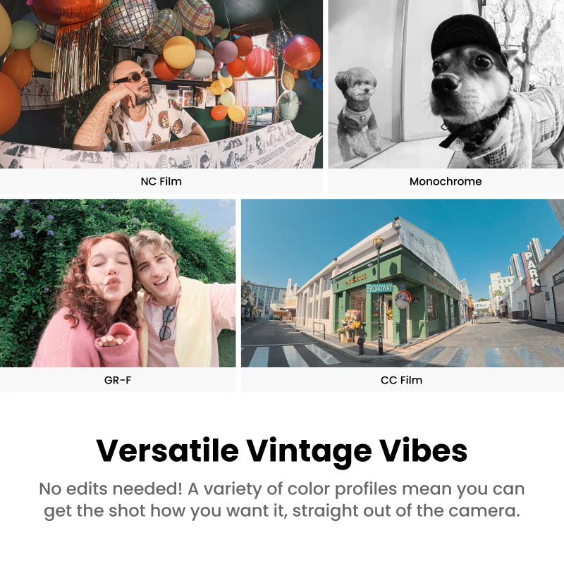 Insta360 GO 3S Retro Bundle รุ่นพิเศษ 128GB สีแดง - กล้อง Vlogging 4K ขนาดเล็ก, แฮนด์ฟรี POV Cam, ตัวกรองย้อนยุค, 4K30fps, การเข้ารหัสพิเศษ, น้ําหนักเบา thumbnail 10