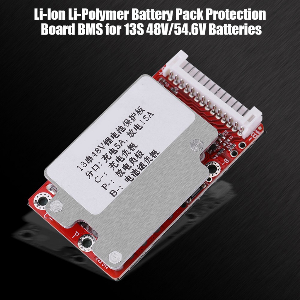 Li ion Li polymer Battery Pack บอร์ดป้องกัน BMS สําหรับ 13S 48V/54.6V แบตเตอรี่