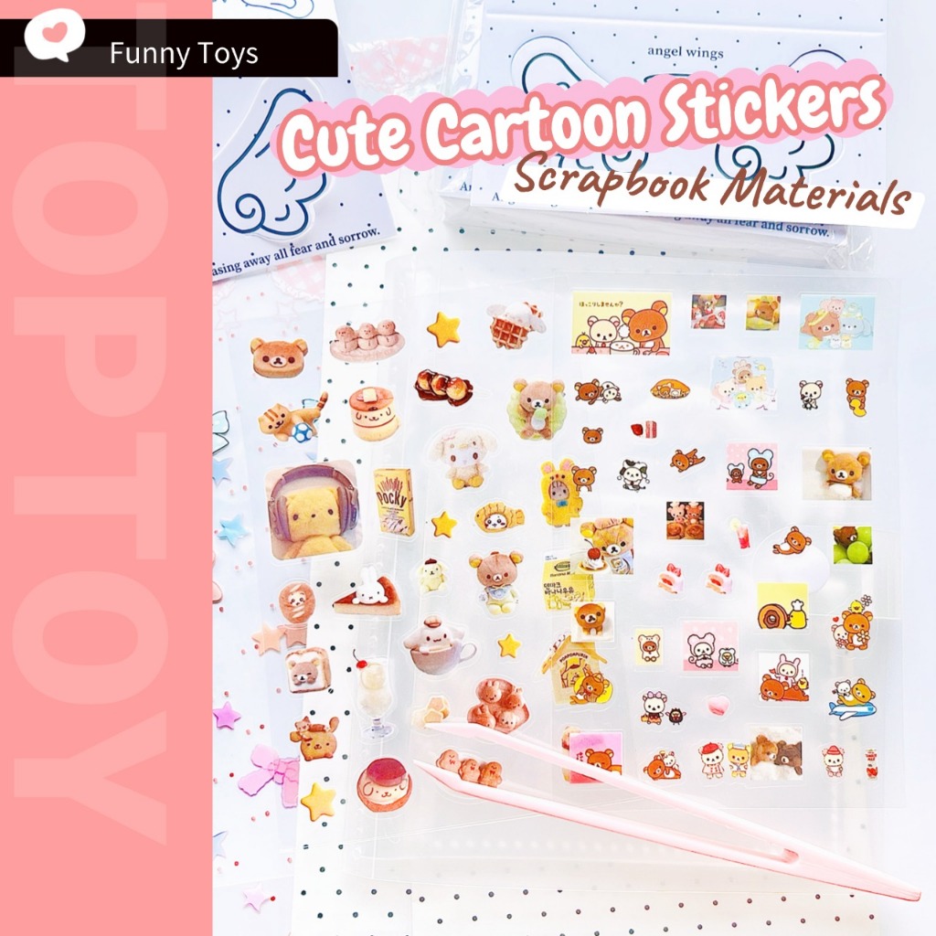 5 ชิ้น/เซ็ตน่ารักการ์ตูนคู่มือสติกเกอร์เครื่องเขียนสติกเกอร์กันน้ํา Kawaii DIY โทรศัพท์วารสารสมุดภาพอุปกรณ์สําหรับเด็กหญิง