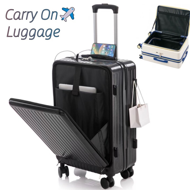 กระเป๋าเดินทางฝาเปิดหน้า 20/26 นิ้ว วัสดุ PC100% กระเป๋าเดินทาง อึด ถึก ทน luggage