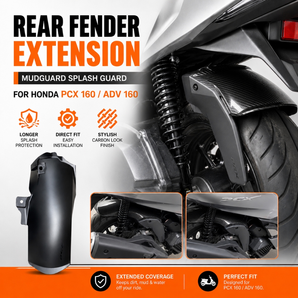 For Honda PCX 160 ADV 160 บังโคลนหลังต่อยาว กันโคลนท้าย กันน้ำกระเด็น อะไหล่แต่ง