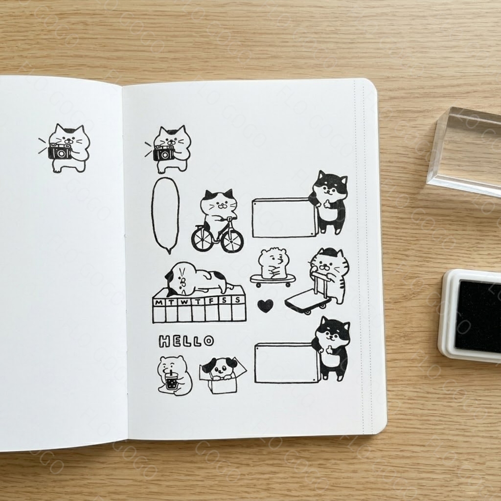 ตราปั๊มซิลิโคนใส ลายแมวหมาน่ารัก 16×11ซม. 19 ลาย ชิบะอินุ แมว ตารางสัปดาห์ ตราปั๊มใส แพลนเนอร์ ไดอารี่ สแครปบุ๊ค DIY เครื่องเขียน คาวาอี้ Flo gogo