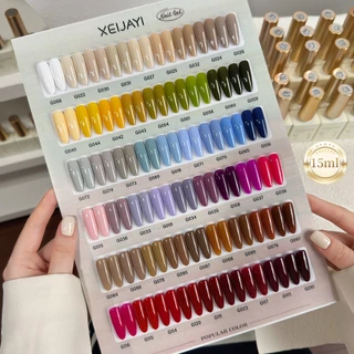 XEIJAYI 15ml -- ยาทาเล็บเจลสีน้ําตาลแดงเข้มข้น, การเรนเดอร์สีติดทนนานทั้งหมด 120 สีให้เลือก