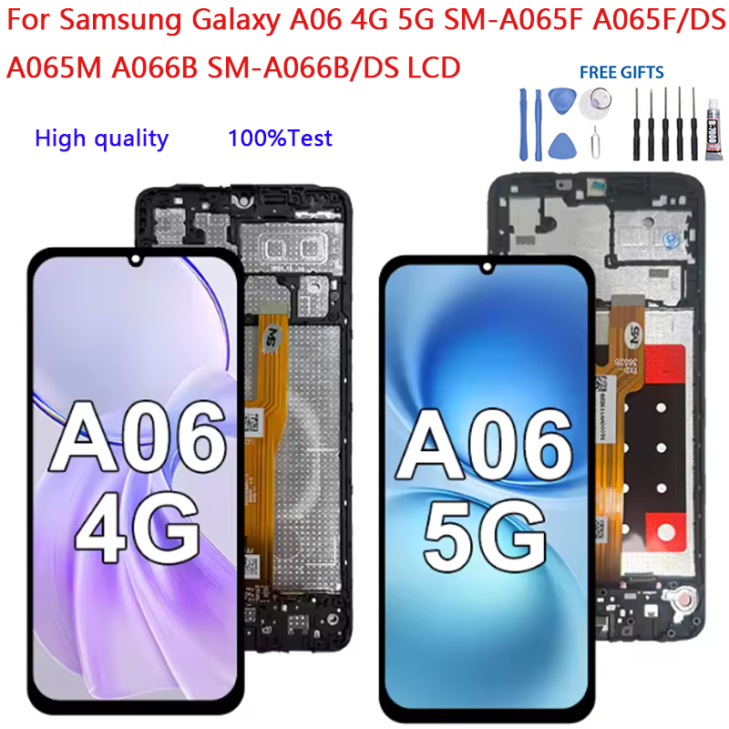 SAMSUNG สําหรับSamsung Galaxy A06 4G 5G SM-A065F A065F/DS A065M A066BจอแสดงผลLCD Touch Screen Digiti