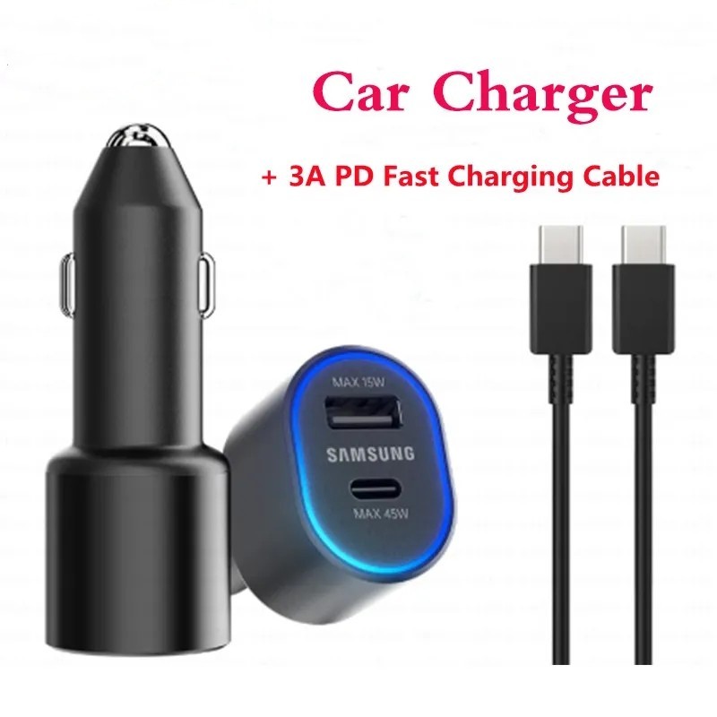 Samsung 60W USB Car Charger Quick Charge QC PD SCP 100 ซม.USB C ถึง USB C PD Fast สายชาร์จสําหรับ Ga