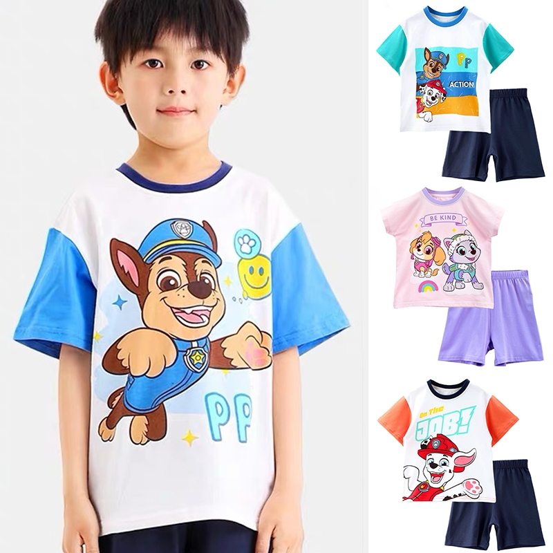 (ส่งจากไทย🇹🇭) ชุดนอนเด็ก PAW Patrol แขนยาวขายาว ผ้าฝ้ายนุ่ม ระบายอากาศดี ใส่ได้ 2 ฤดู (ใบไม้ผลิ-ใบไม้ร่วง) เหมาะ 2-8 ปี
