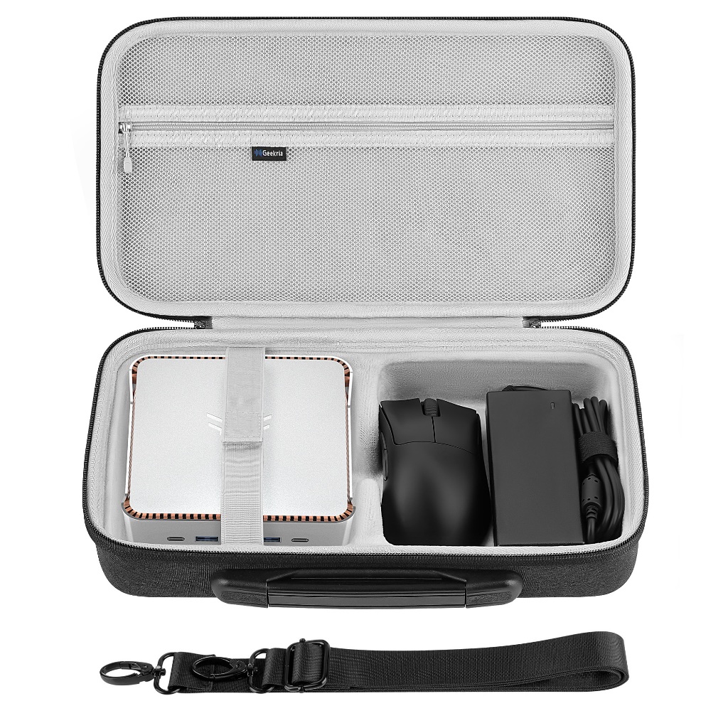 GEEKRIA Mini PC Hard Case ใช้งานร่วมกับ GMKtec M5 Ultra/G3 Pro/G3S/M6 Ultra, KAMRUI Pinova P2/Pinova