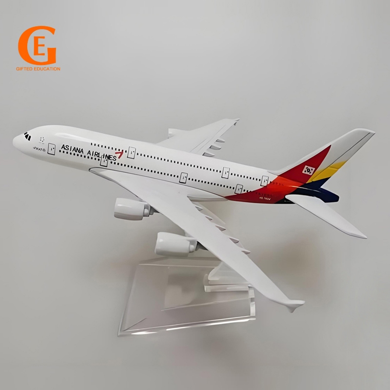 Asiana Airlines A380 เครื่องบินรุ่นเกาหลี Airbus 380 เครื่องบิน Diecast โลหะชุดตกแต่งของขวัญ