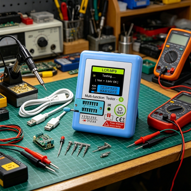 LCR-MF9 1.8 "จอแสดงผล TFT LCD Multi-meter เครื่องทดสอบทรานซิสเตอร์ไดโอด Triode Capacitor Resistor Te