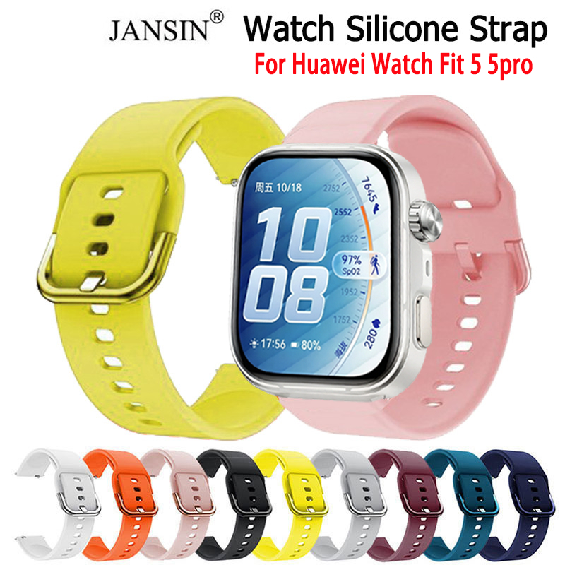 สําหรับ Huawei Watch fit 5 5 Pro Straps Soft Silicone Watch Band Replacement สําหรับ Huawei fit 4 Smart Watch