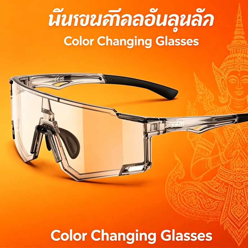 แว่นกันลม ปั่นจักรยาน ปีนเขา กันUV400 ผู้ชายผู้หญิงใส่ได้ แว่นกีฬาอเนกประสงค์ กันฝุ่น