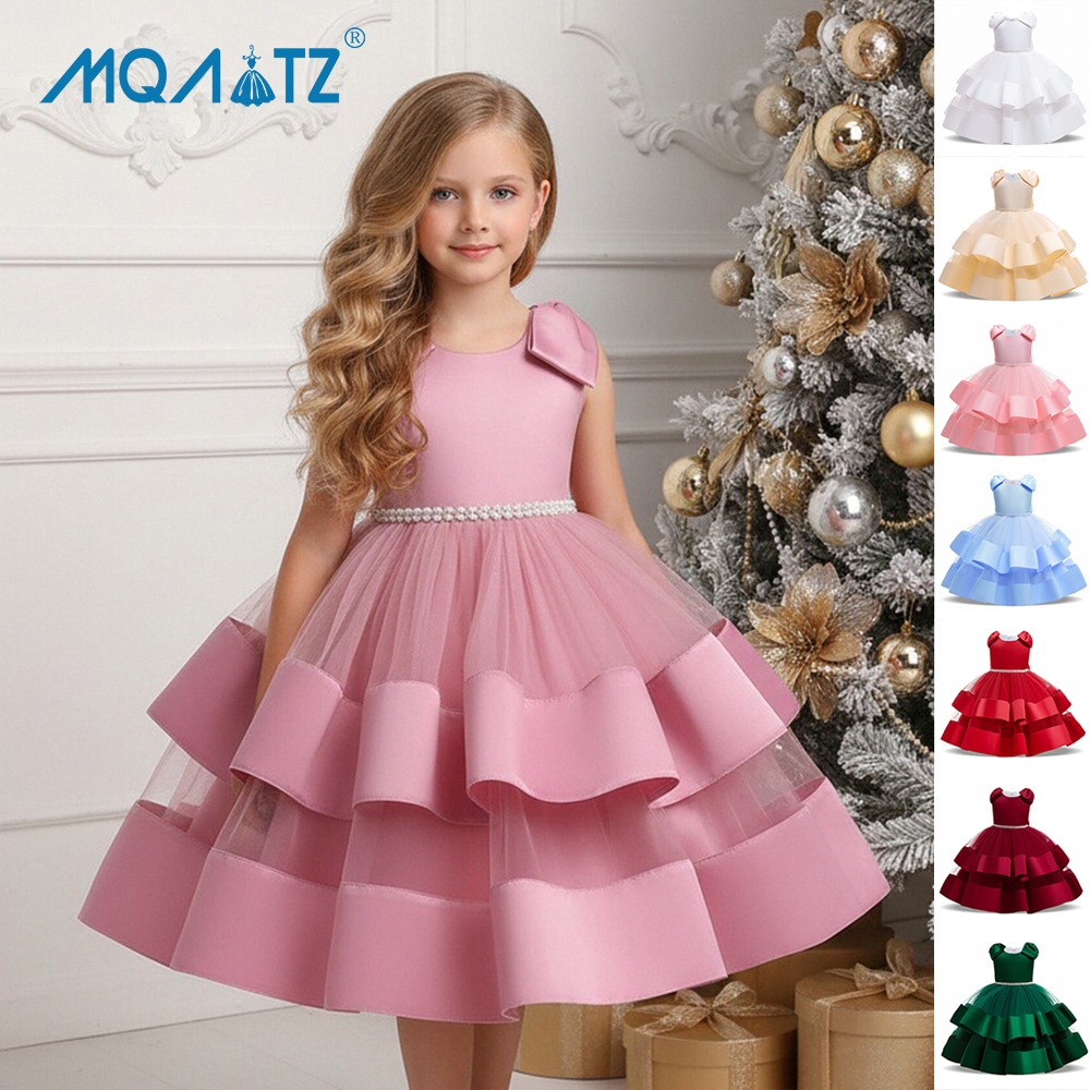 Mqatz Forma ชุดเดรสเจ้าหญิง ประดับลูกปัด สําหรับเด็กผู้หญิง เหมาะกับงานปาร์ตี้วันเกิด L5280