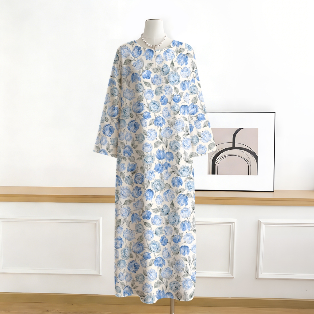 Kaftan Kejurawatan, Farhah, Saiz Bebas, Zip Halimunan ไม่ซีทรู ผ้าเครปเกาหลีระดับพรีเมียม นุ่ม สบาย 