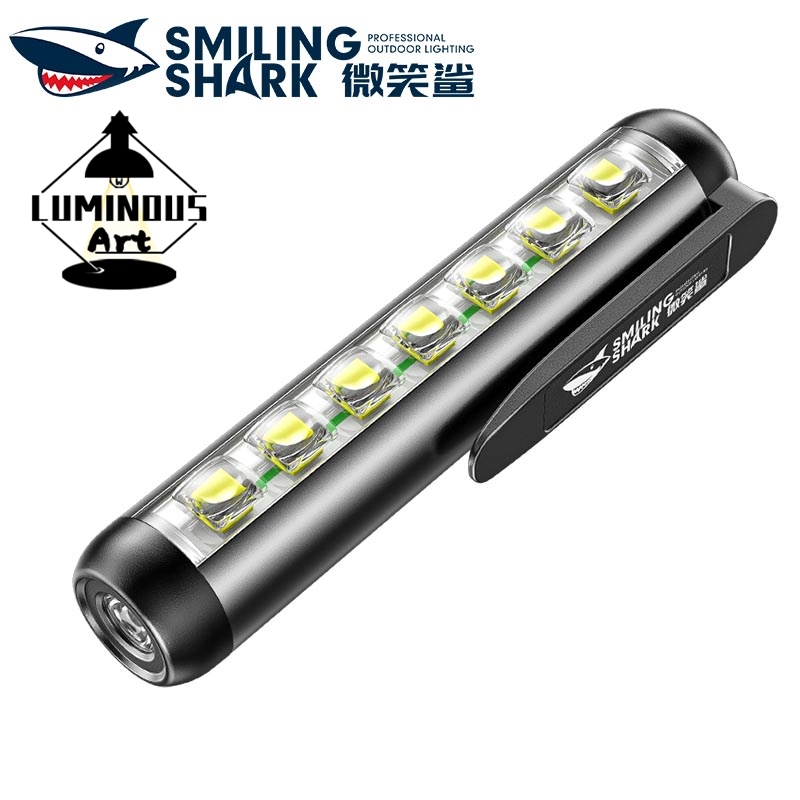 LUMINOUS ART GZ5155 ไฟทํางานไฟฉายขนาดเล็กไฟฉายสว่างเป็นพิเศษ LED XPE 4 โหมด USB ชาร์จแม่เหล็กพร้อมคลิปปากกากันน้ําซ่อมรถไฟทํางาน Camping Lighting