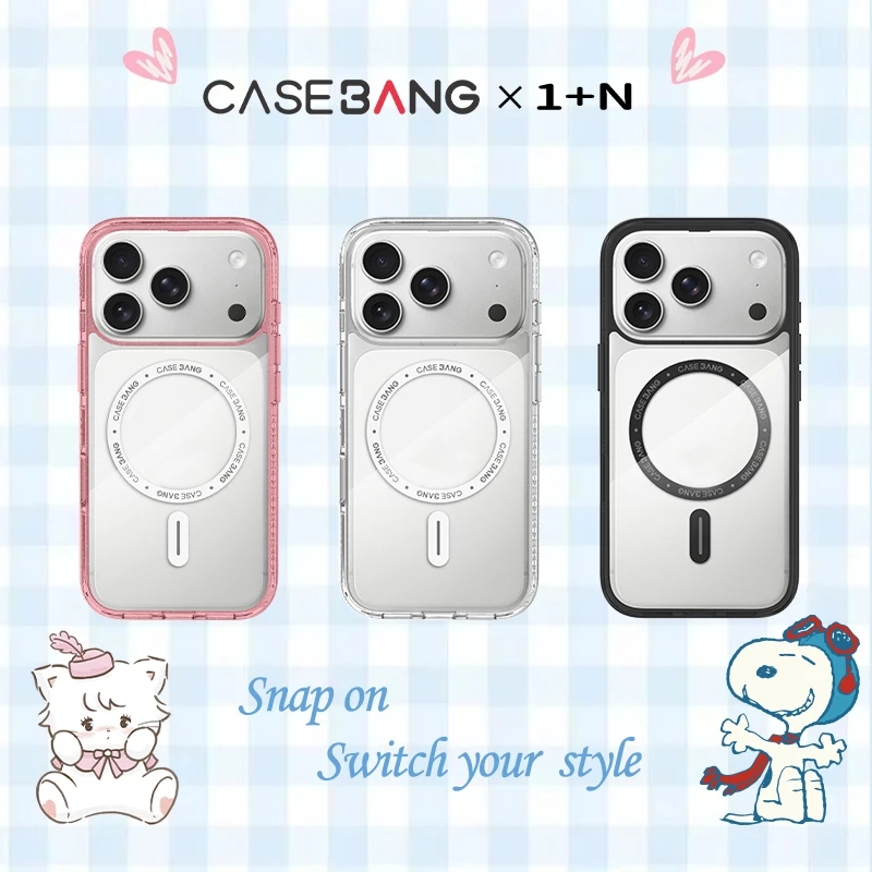 CASEBANG ImagiSnap แม่เหล็ก กันกระแทก Military Clear/Pink/Black case iPhone 15-17