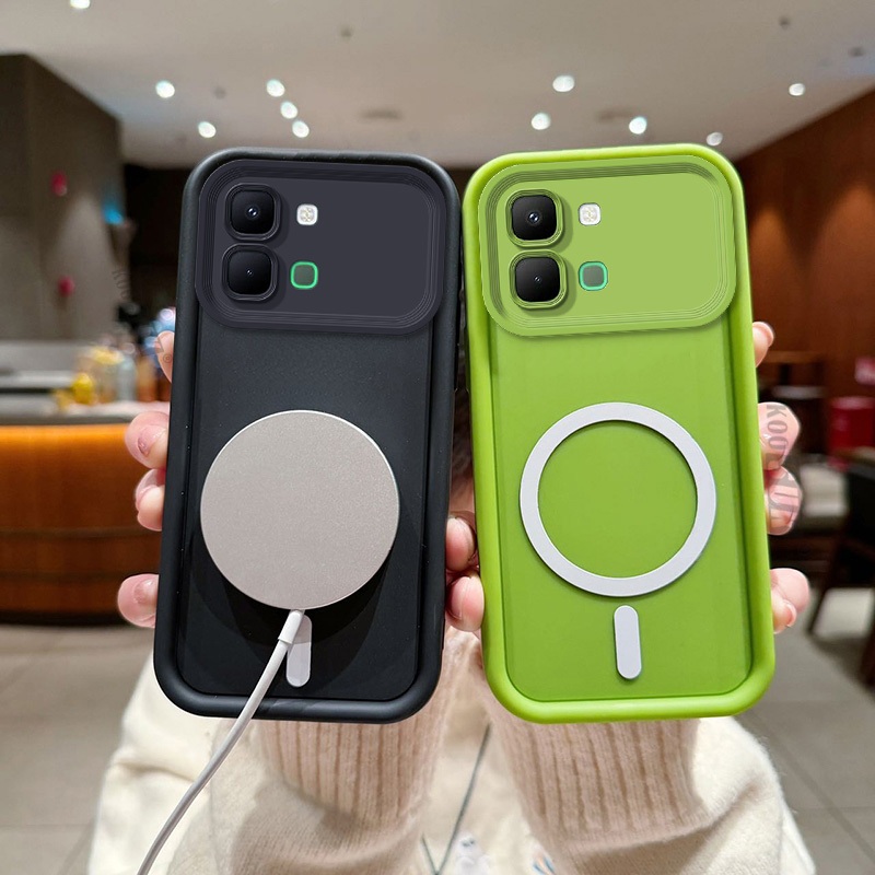 เคสนิ่ม สําหรับ infinix Note Edge X6887 แม่เหล็กดูดฝาหลังซิลิโคนป้องกันปลอกโทรศัพท์