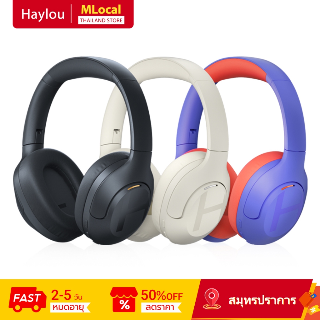 Haylou S35 ANC ชุดหูฟังบลูทูธ Nirkbel Asli หูฟังสําหรับเล่นเกม Over-Ear Noise Cancelling หูฟัง TWS ส