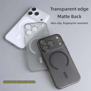 【Integrated AI camera button/Matte Ultra-thin Pc hard case/Fluorescent Green】เคส compatible for iPhone 12 13 14 15 16 17 pro max case