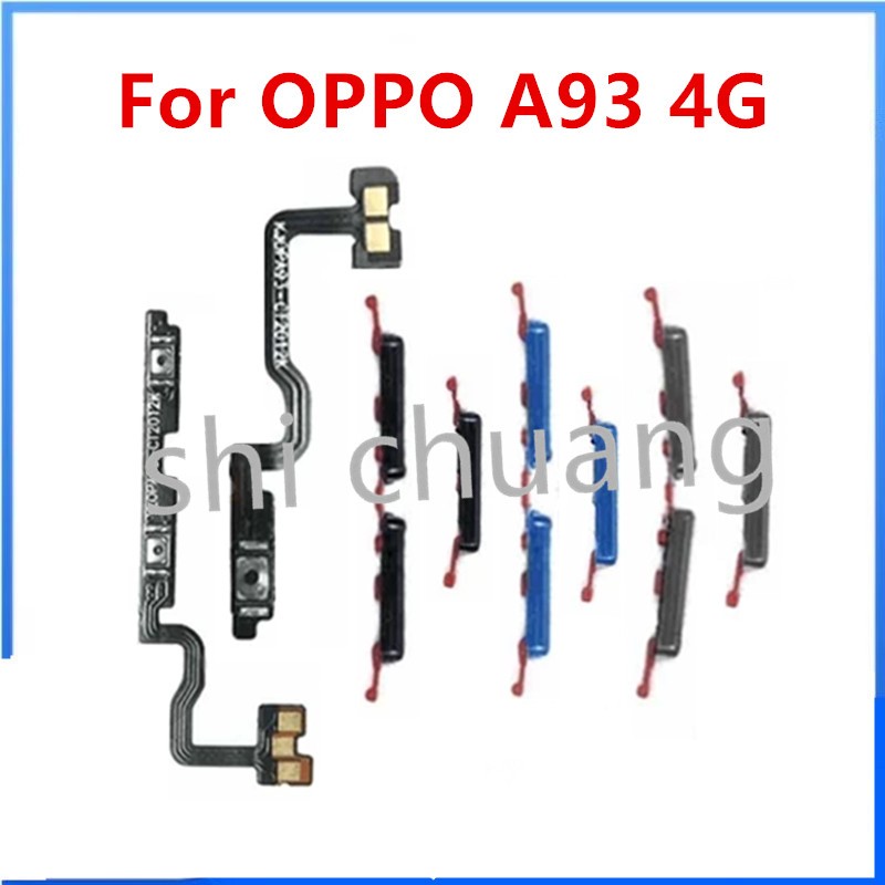 สําหรับ OPPO A93 4G ปุ่มด้านข้างปรับระดับเสียงปุ่ม Flex Cable Keys ปุ่มปิดระดับเสียงขึ้นลงด้านข้างอะไหล่ทดแทน