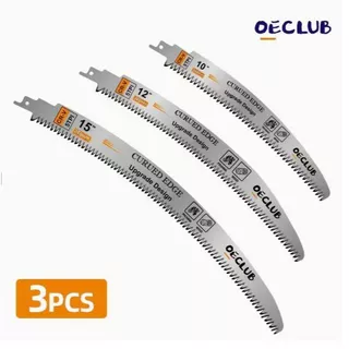 ใบเลื่อยชัก 15 นิ้ว 380mm OÉCLUB ใบเลื่อยชักตัดกิ่งไม้ ทรงโค้ง Curved Reciprocating Saw Blade CR-V 5TPI สำหรับตัดไม้สด ไม้แห้ง ใบเลื่อยตัดกิ่งใหญ่ ฉลามคมกริบ อะไหล่ไฟฟ้า เร็ว แรง ทนทาน ประหยัดแรง ส่งตรงจากโรงงาน คุณภาพสูง Wood Cutting Prunin