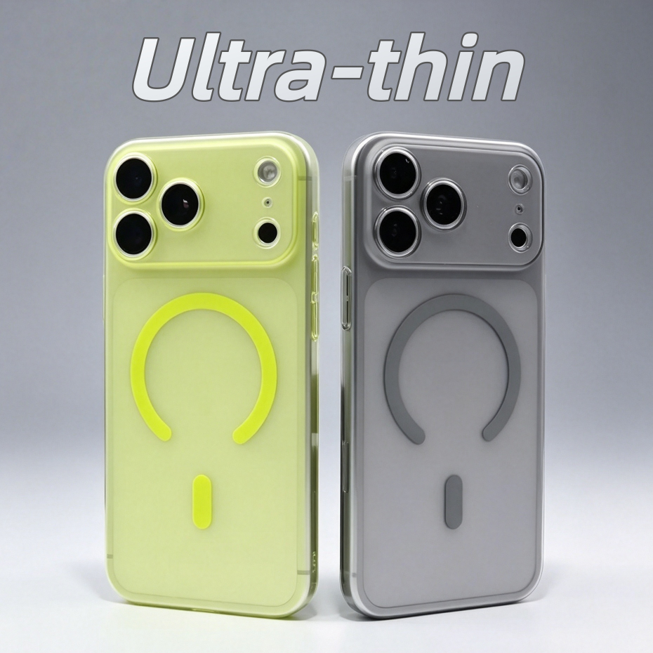 【Integrated AI camera button/Matte Ultra-thin Pc hard case/Fluorescent Green】เคส compatible for iPhone 12 13 14 15 16 17 pro max case