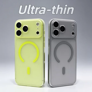 【Integrated AI camera button/Matte Ultra-thin Pc hard case/Fluorescent Green】เคส compatible for iPhone 12 13 14 15 16 17 pro max case