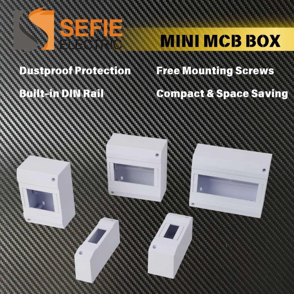 กล่อง MCB ขนาดเล็ก DIN Rail Breaker Enclosure 1 2 4 6 8 Way กล่องกระจายกันฝุ่น
