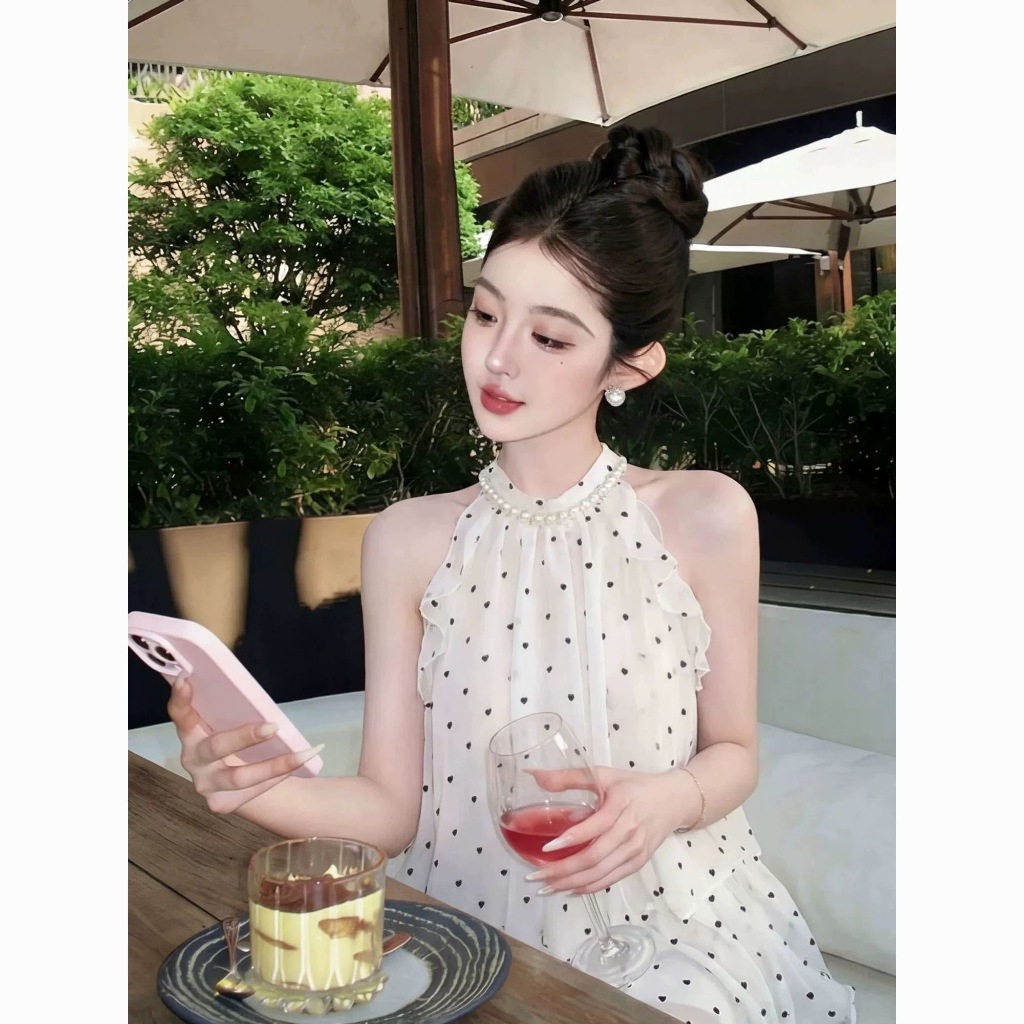 Suitcute เสื้อสีขาวลายหัวใจ ผู้หญิง 2026 สไตล์ใหม่ French Petty Boorgeoissie Chic สวยที่ไม่ซ้ํากัน Super สวยเสื้อขนาดเล็กฤดูร้อน L032 women clothing