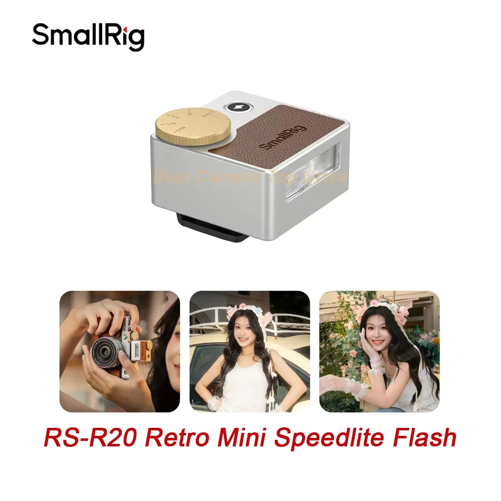 SmallRig 5882 RS-R20 Retro Mini Speedlite Flash GN8-10,5 ระดับพลังงานแฟลชกล้องขนาดกะทัดรัด