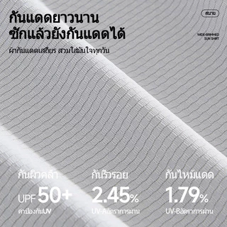 GENIO LAMODE เสื้อกันแดด UPF200+ ไซส์ใหญ่ M-5XL แห้งไวไม่เหม็นอับ กัน UV ผ้าไหมเย็น ปีกหมวกถอดได้ กระเป๋าพร้อมซิป