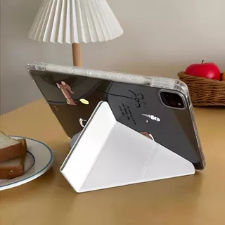 เคส iPad ดัชชุนน่ารักพร้อมช่องเสียบปากกา - การออกแบบลายจุดสีขาว, ฝาครอบป้องกันกันกระแทกสําหรับ iPad 10/9/8/7/6/5 Air 5/4/3/2/1 Pro 11 Mini 6/7