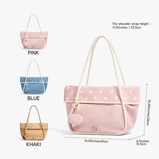 MOSSDOOM Kara Bag กระเป๋าถือผู้หญิงใบใหญ่ น่ารัก หวานแหวว ลายจุด สไตล์ลำลอง จุของได้เยอะ