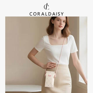 CORALDAISY ผู้หญิง 2026 สินค้าใหม่ กระเป๋าใส่โทรศัพท์น่ารัก กระเป๋าสะพายข้างสายยาว กระเป๋าใส่เหรียญ
