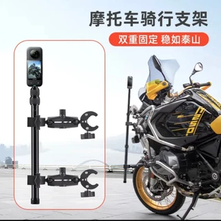 2026 ใหม่สําหรับ insta360 X5/X4/X3/gopro/Dji osmo360 รถจักรยานยนต์จักรยาน Double Super Clamp Articulating Magic Arm คลิป 360° แคลมป์ซุปเปอร์สองหัวสําหรับไฟ LED จอภาพร่ม