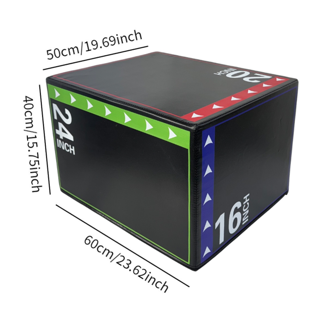 [Lovoski1] 3 in 1 Plylometric Jumping Box แบบพกพา Plyo สําหรับฟิตเนสยิม Conditioning Jump แพลตฟอร์มอเนกประสงค์และคล่องตัว Step Up Dips Lunges ข้ามออกกําลังกายที่บ้าน