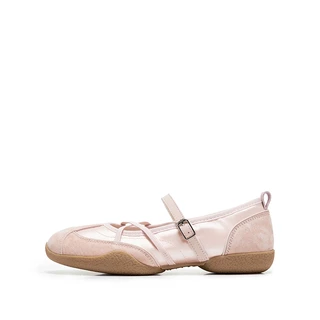 【CrissGlow】BASTO Women's Mary Jane Flats Ballet Sneakers รองเท้าแมรี่เจน รองเท้าผ้าใบ รองเท้าบัลเล่ต์ YXMD1