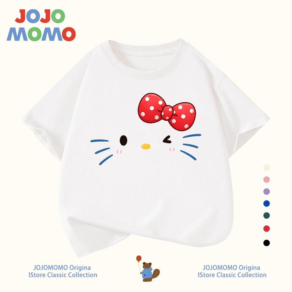 【ส่งในวันเดียวกัน】เสื้อยืดเด็กผู้หญิง สีขาว แขนสั้น ผ้านุ่ม เนื้อผ้าคุณภาพดี ใส่สบาย สำหรับเด็ก 1-10 ปี
