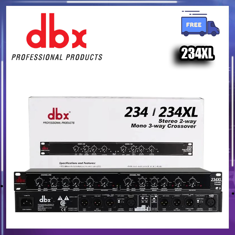 DBX 234XL EXL ครอสโอเวอร์, 50 60Hertz 4 Way Mono Audio Equalizer สําหรับการแสดงบนเวทีกลางแจ้ง