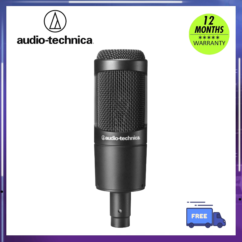 Audio Technica AT2035 ไมโครโฟนคอนเดนเซอร์สตูดิโอเหมาะสําหรับการบันทึกเสียงในสตูดิโอ, สตรีมมิ่ง, พอดแคสต์ และไมโครโฟน XLR