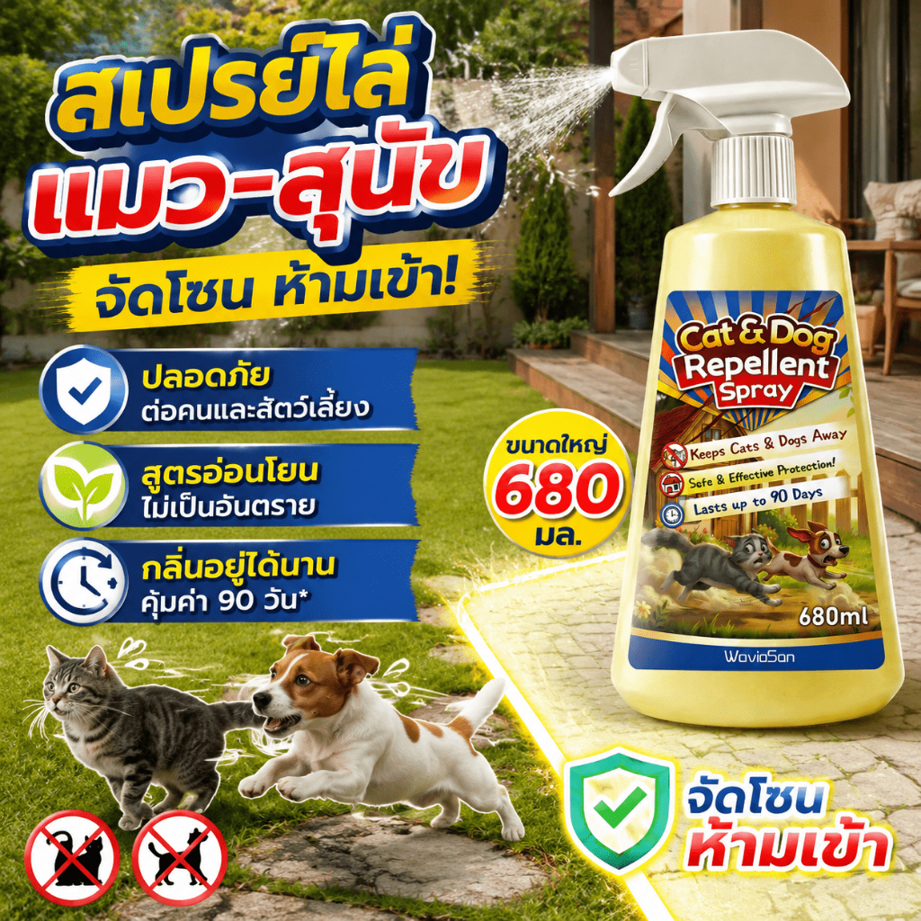 🚫ไล่ได้ยาวนาน🚫AL สเปรย์ไล่แมว ยาไล่แมว 680ml ไล่ได้ผล ตั้งเขตหวงห้าม สูตรปลอดภัย ไม่เป็นอันตรายต่อสัตว์เลี้ยง สัตว์เลี้ยงไม่กล้าเข้าใกล้อีกต่อไป ราคาถูก Shopee Lazada
