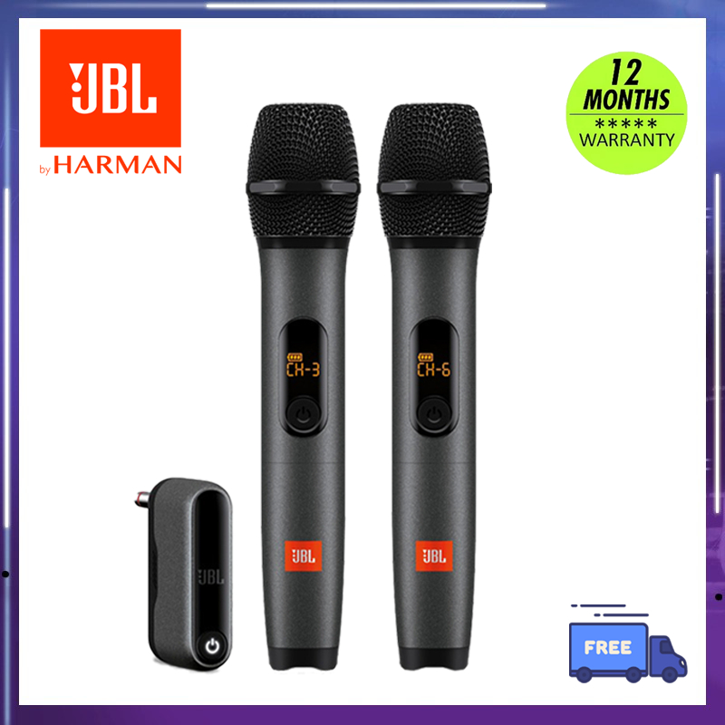ไมโครโฟนไร้สาย JBL UHF ไมโครโฟนแบบมือถือระดับมืออาชีพ เหมาะสําหรับคาราโอเกะที่บ้าน