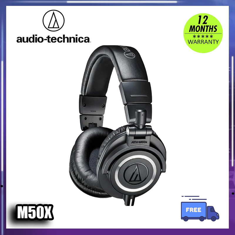 Audio-Technica Monitor Headphones ATH-M50X หูฟังสตูดิโอบันทึกเสียงแบบมีสายระดับมืออาชีพ