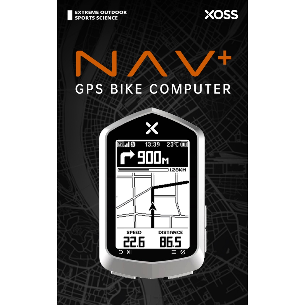 XOSS NAV Plus/NAV จักรยานคอมพิวเตอร์ไร้สายขี่จักรยาน GPS Speedometer แผนที่นําทางกันน้ําบลูทูธ ANT + ความเร็ว Cadence