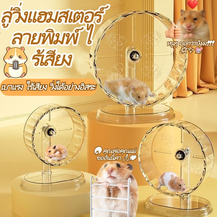 WXDX.TH ล้อออกกําลังกายสัตว์เลี้ยง 1 ชิ้น​,ล้อวิ่งหนูแฮมสเตอร์ที่กว้างขึ้นเงียบสะอาดใสง่ายต่อการถอดแยกชิ้นส่วนสัตว์เลี้ยงขนาดเล็กของเล่นสัตว์เลี้ยงอุปกรณ์เสริม