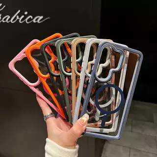 เคสโทรศัพท์กันกระแทกโปร่งใส 3-in-1 Anti-Yellowing ใช้งานร่วมกับ Samsung Galaxy S26 Ultra S25 S24 Ultra S23 Ultra A57 A16