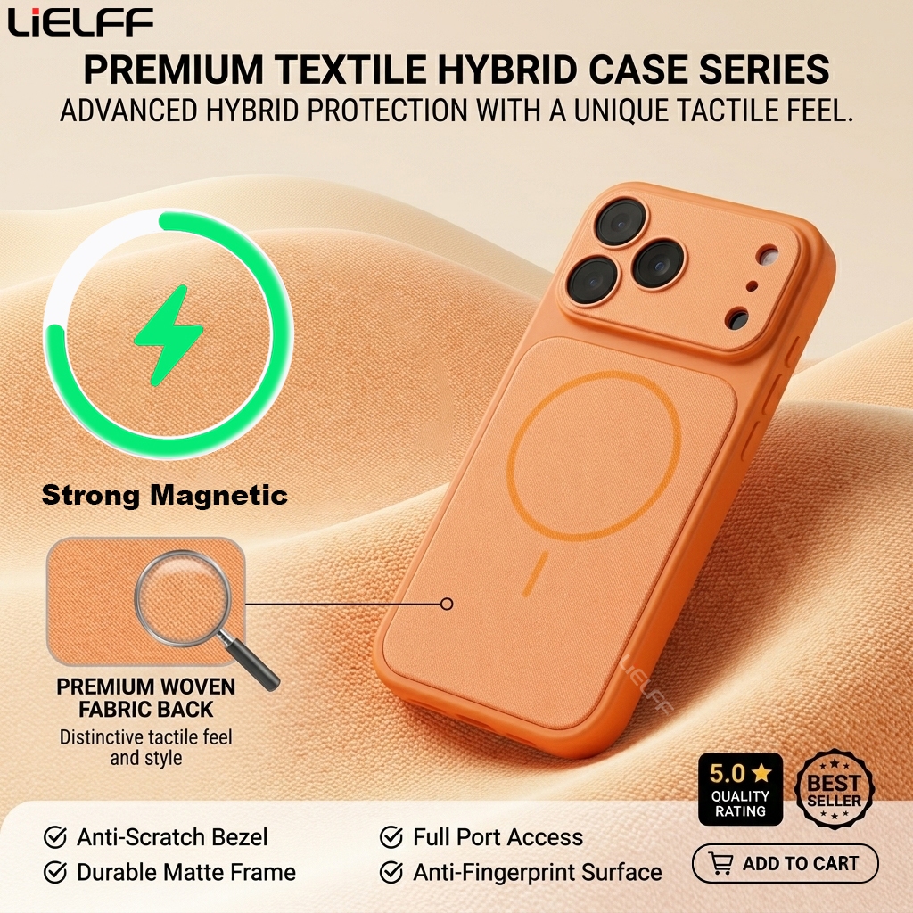 LEELFF เคสแม่เหล็กทน Fingerorint สําหรับ iPhone 17 pro max 16 15 14 13 12 Plus เคสป้องกันกล้องกันกระแทกพร้อมฟิล์มเลนส์แก้วปกแข็ง