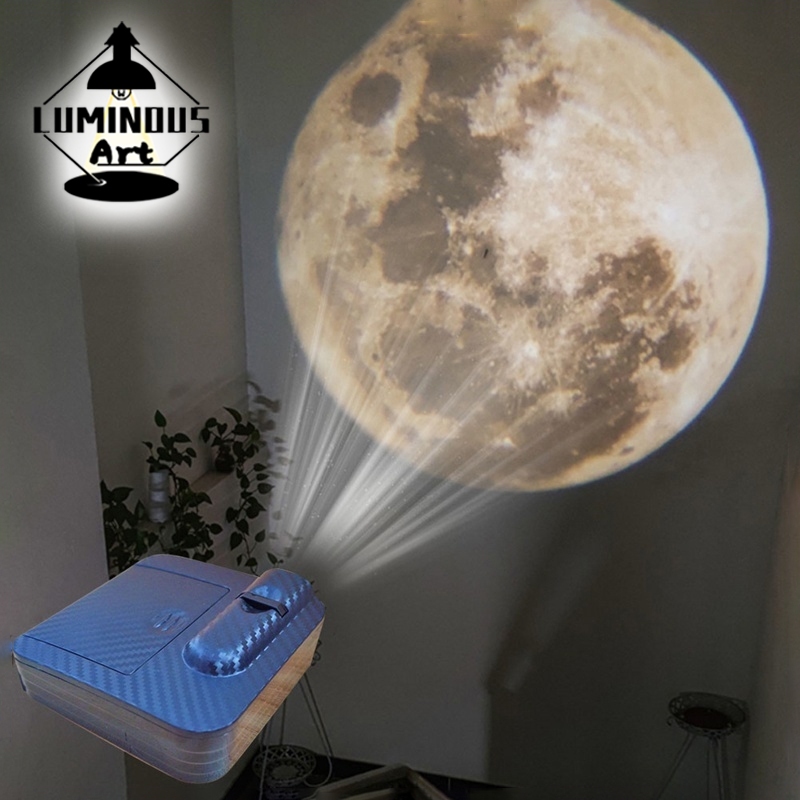 LUMINOUS ART Aurora Moon Galaxy Projection Lamp Creative