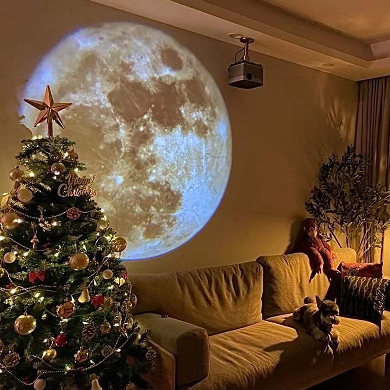LUMINOUS ART Aurora Moon Galaxy Projection Lamp Creative รูปที่ 2