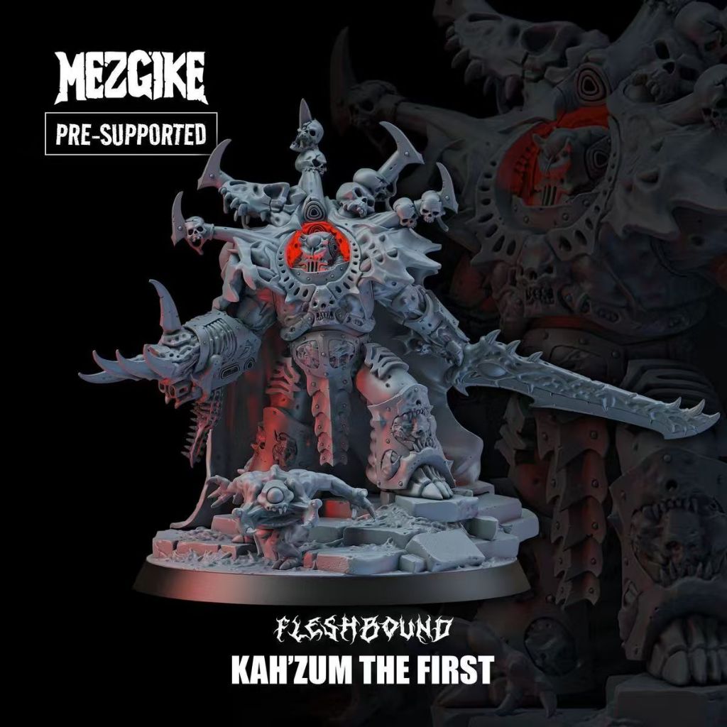Chaos Lord Death Guardian Star Warrior Warhammer War Chess Board Game การพิมพ์ 3D สีขาว รุ่น MEZGIKE